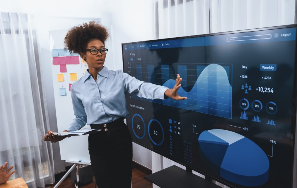 An elite Virtual Assistant managing a high-performance digital dashboard